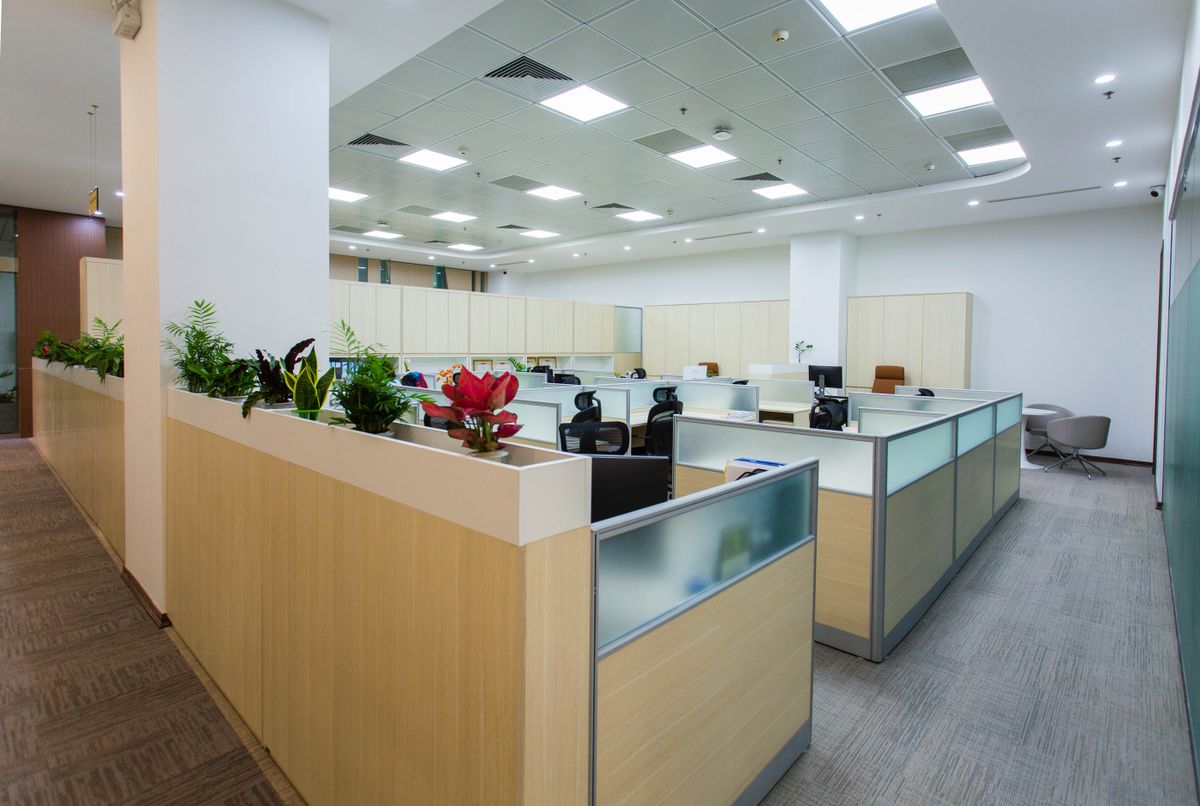 Pintura comercial de una oficina